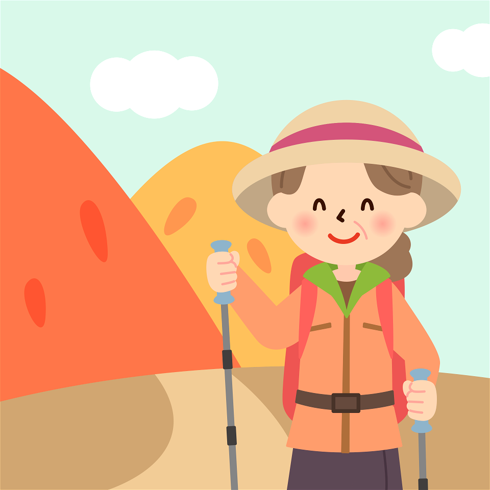 Climber old woman