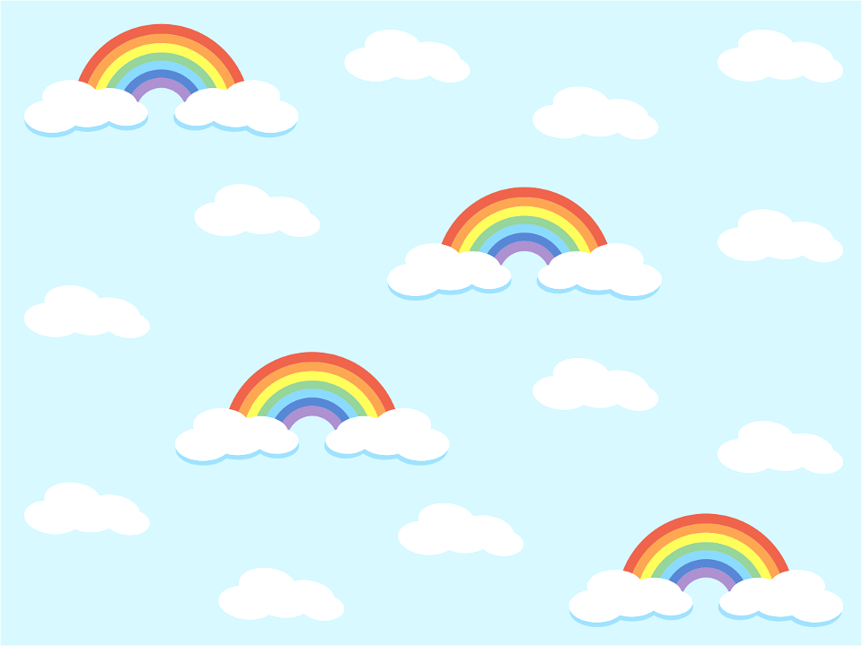 Clouds rainbow sky