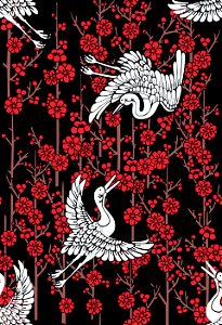 Crane plum background