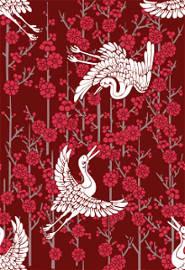 Crane plum background