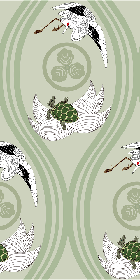 Crane turtle background