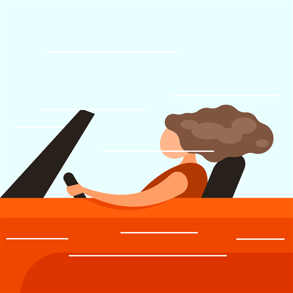 Drive woman car