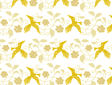 Fenghuang bird plant background