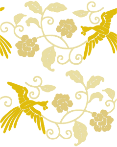 Fenghuang bird plant background
