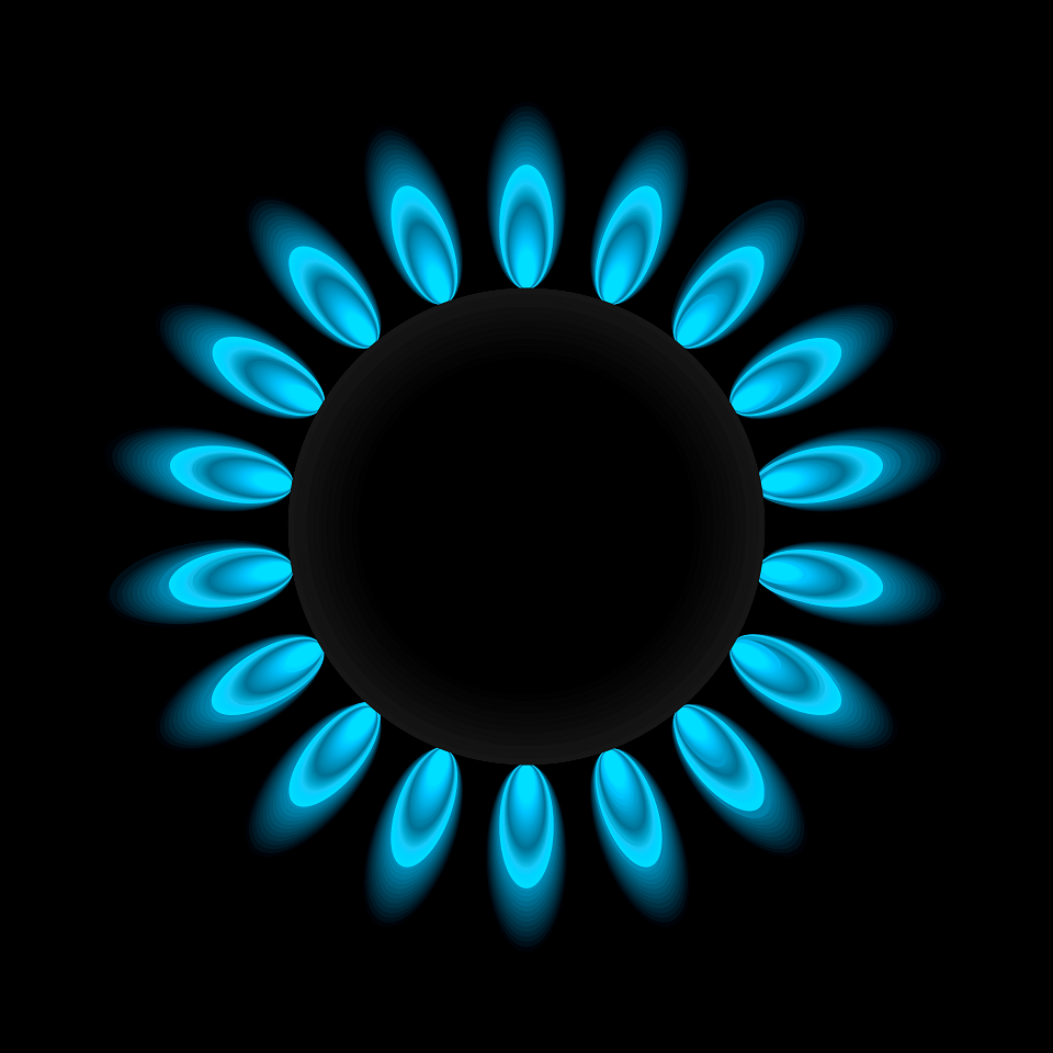 Gas stove flame