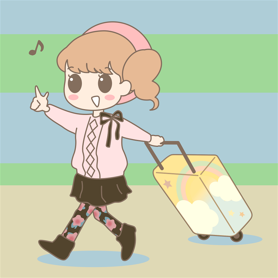 Girl with suitcase