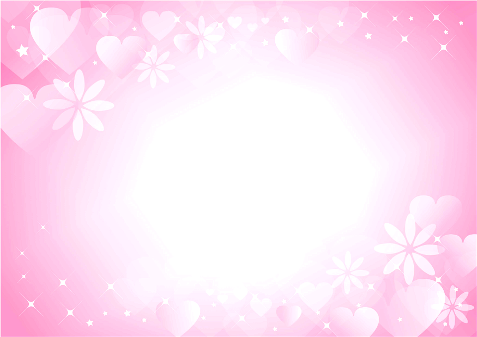 Heart floral pink background