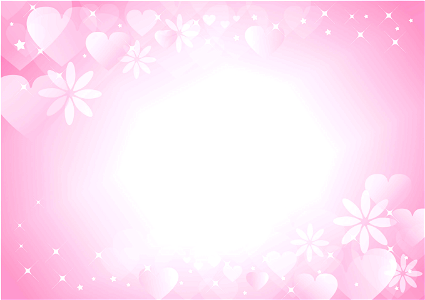 Heart floral pink background