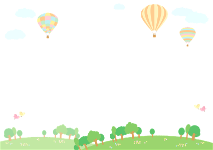 Hot air balloon trees