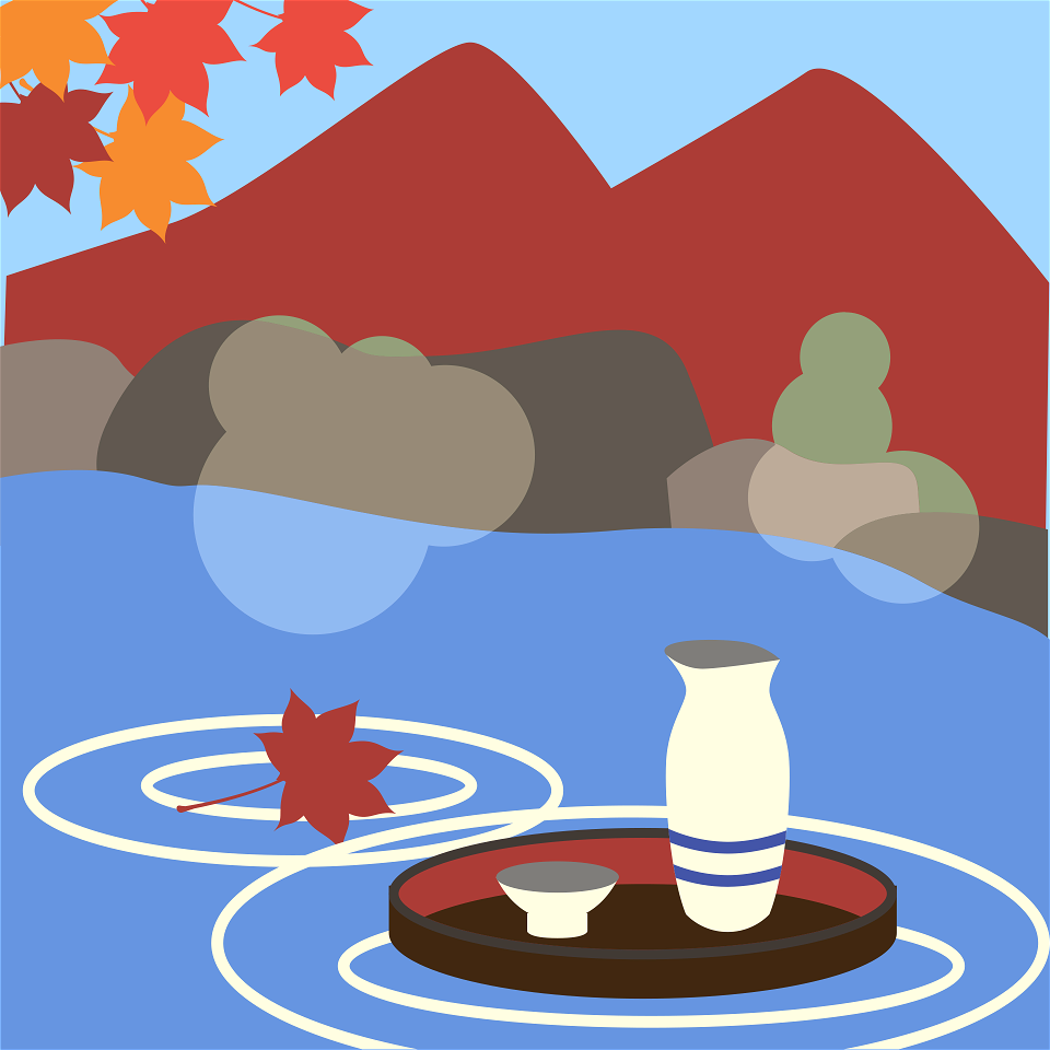 Hot spring autumn