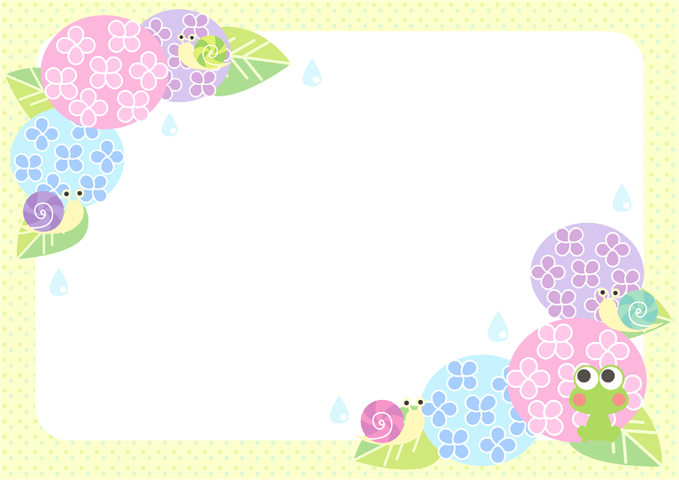 Hydrangea frog snail frame