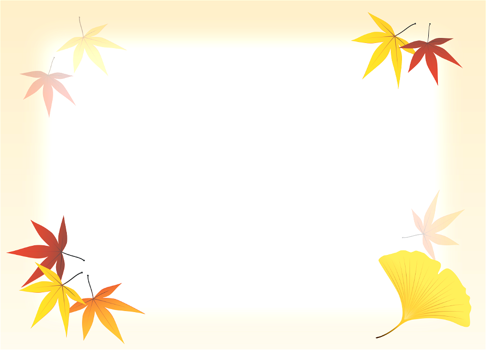 Maple ginkgo leaves background