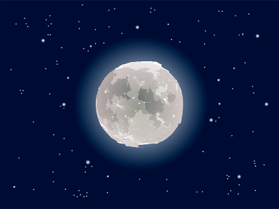Moon night sky