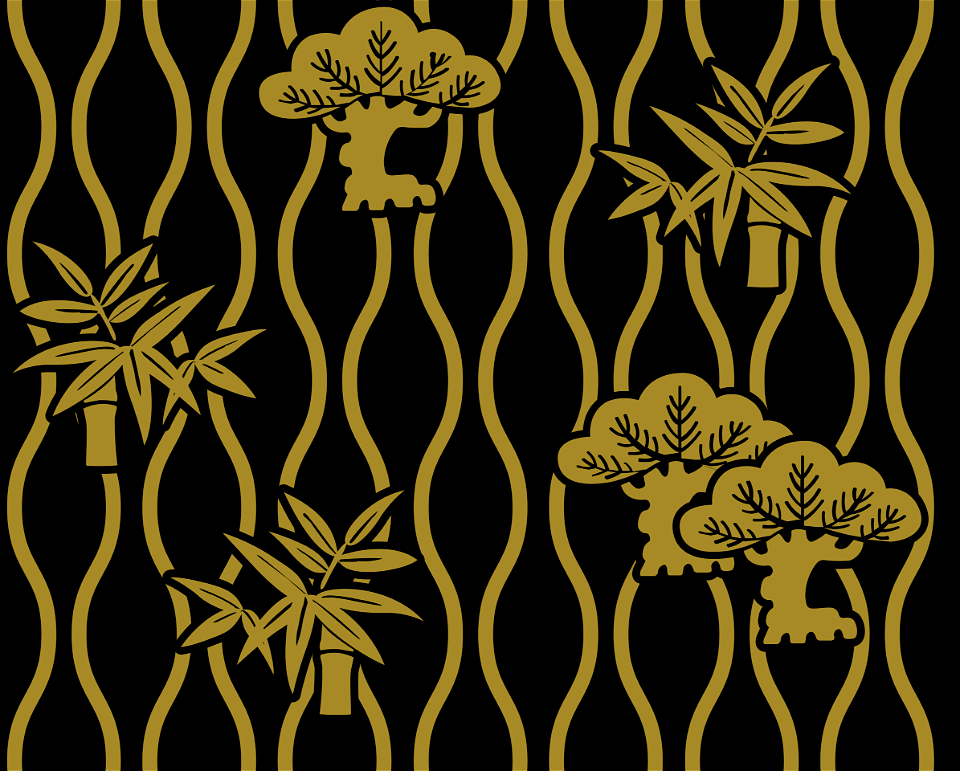 Pine bamboo background