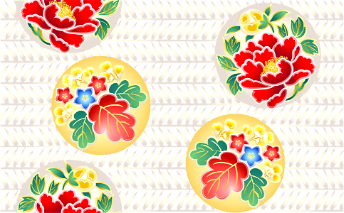 Princess tree peonies japanese background