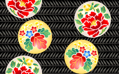 Princess tree peonies japanese background