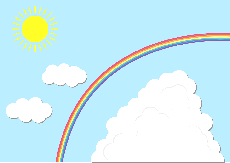 Rainbow in clouds