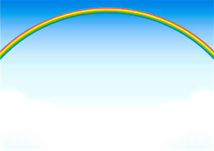 Rainbow in clouds
