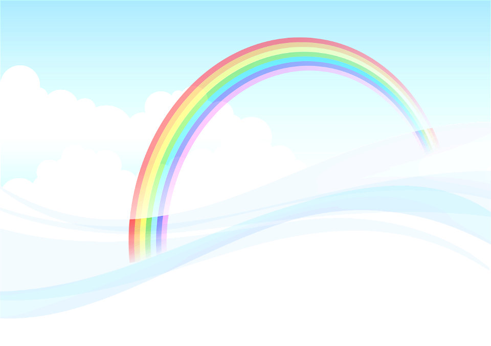 Rainbow in clouds