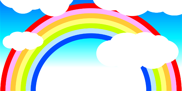 Rainbow in clouds