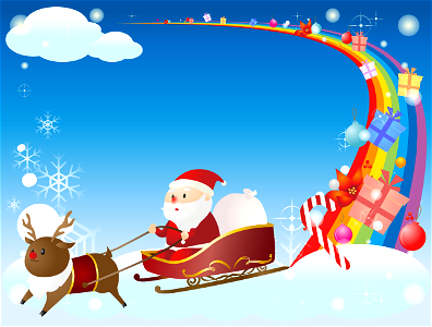 Santa claus with reindeer