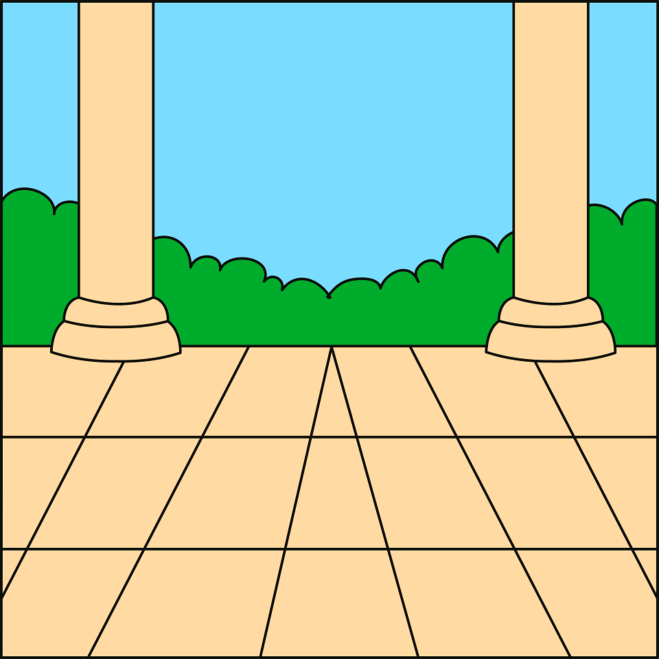 Castle yard background
