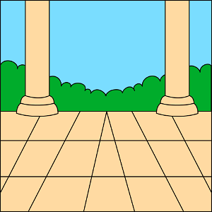 Castle yard background