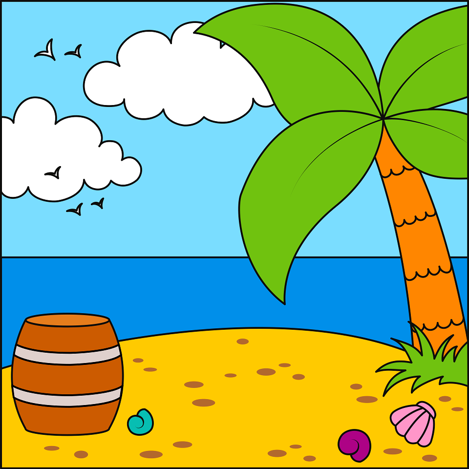 Island background - Free digitally-made illustrations on creazilla.com