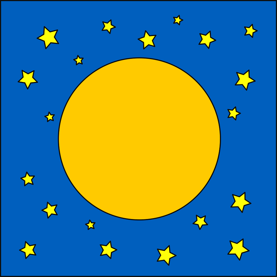 Stars moon background