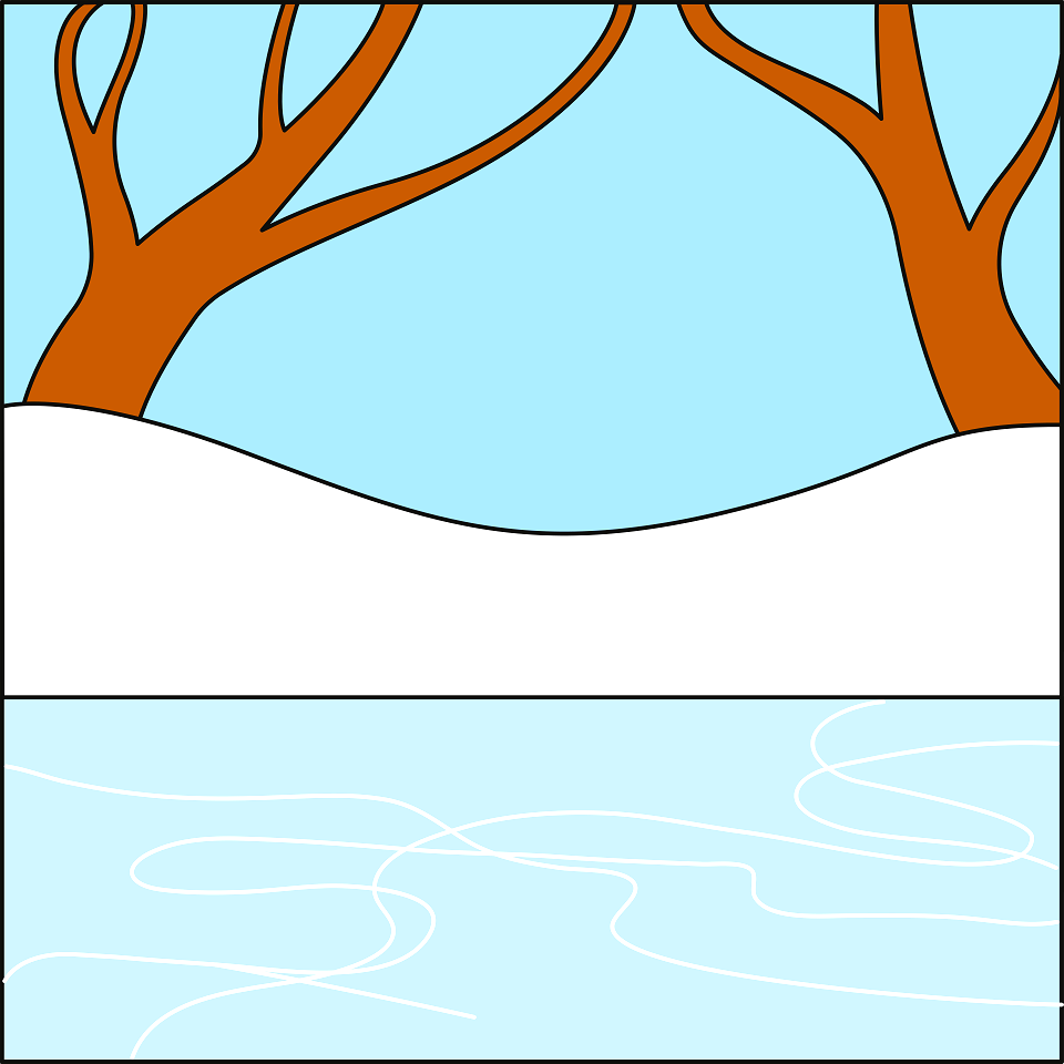 Winter lake background