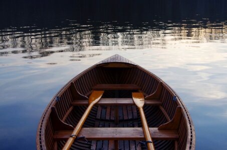 Vintage wooden boat photo