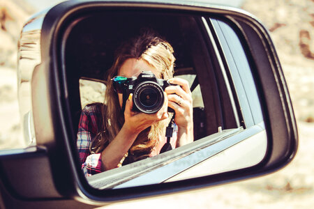 Photographer in Car photo