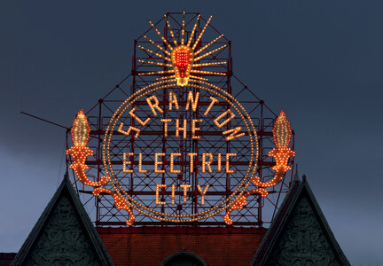 Electric City sign in Scranton, Pennsylvania