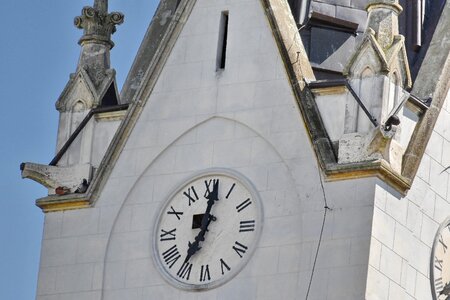 Church Tower clock facade photo