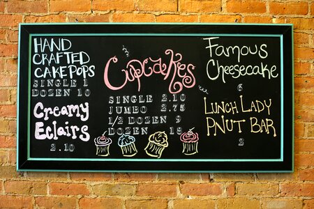 Blackboard board advertisement