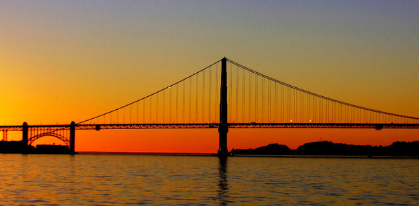 Sunset over the Golden Gate Bridge photo