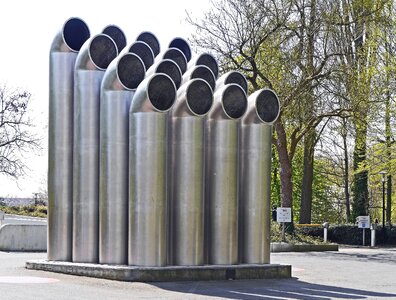 Concrete metal pipe photo