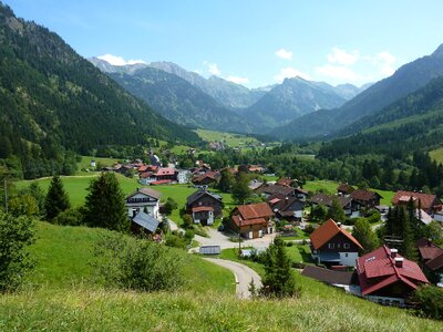 Beautiful village Hinterstein Germany photo