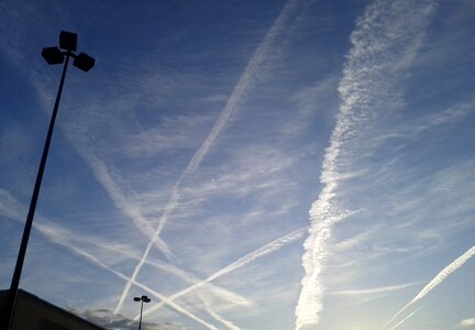 Chemtrails contrails the evening sky