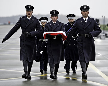 Polish and U.S. Air Force honor guard photo
