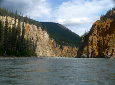 River and Canyon Landscape in Nahanni National Park photo