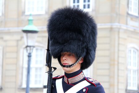 Hat black fur hat changing of the guard photo