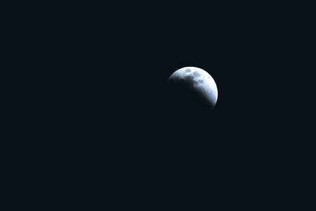 Moon in Night Sky