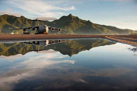 C-17 Globemaster III Reflections in water