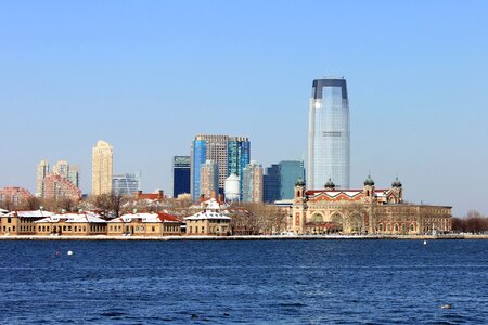 Ellis Island in New York harbor photo