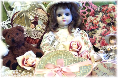 Dolls toys lace photo