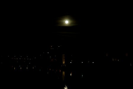 Dark at night danube photo