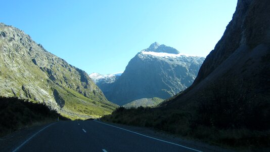 Valley scenic snow cap photo