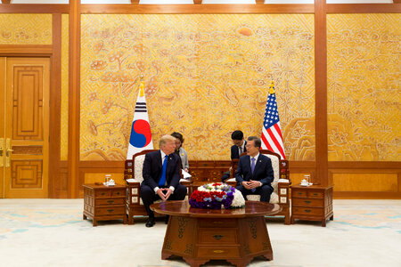 President Trump and First Lady Melania Trump visit South Korea photo