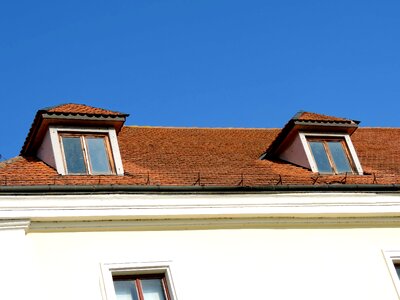 Tile roof house photo
